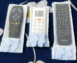 "Stylish Cotton Remote Cover Combo - Set of 3"