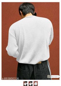 Men's White Textured T-Shirt