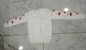 Cherry White Sweater