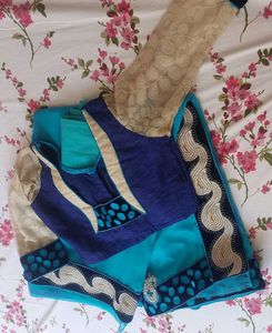 Designer Saree With Stitched Blouse