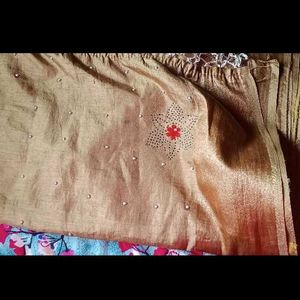 Elegant Golden Saree with blouse