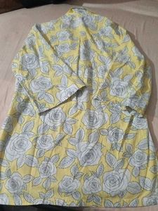 Yellow Floral Printed Kurti