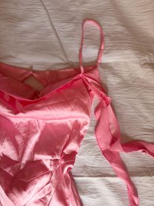 pink ruffle dress