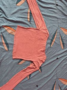 Peach Crop Top