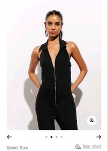Chic Black Halter Zip Jumpsuit