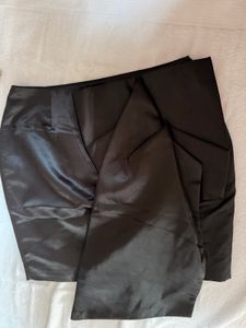 Black satin skirt