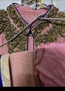 Elegant Pink Embroidered Anarkali Lehenga Choli