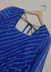 Blue🔵Striped Frock Dress For 34 Bust