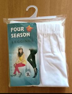 Ankle Length Leggings White XXL Size