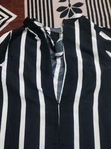 Black and White Striped Tunic