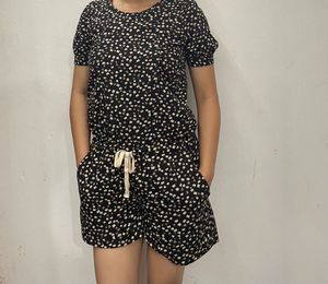 Cute Floral Print Romper