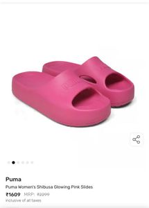 Puma Shibusa Glowing Pink Slides