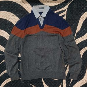 Men's Color Block Knit Sweater