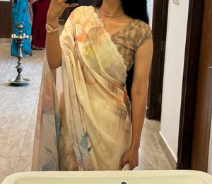 luxury Floral Print Saree