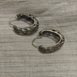 filigree brass chunky hoops