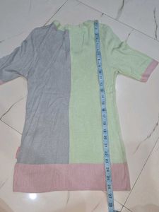 Pastel Color Block Ribbed Top