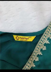 Emerald Green Embroidered Kurti Set