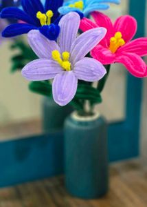 Vibrant Pipe Cleaner Flower. bouquet prise 399/-