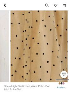 Shein Polka-Dot Midi Skirt