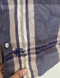 FRED Plaid Button-Down Shirt - Size M