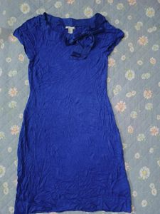 Vibrant Blue Short Sleeve Dress