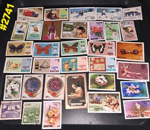 33 vintage Bhutan Stamps Collection