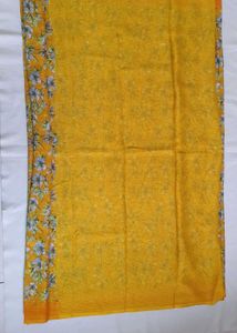 yellow Color Floral Print Saree