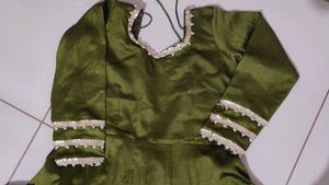 Elegant mendie Green Anarkali Gown