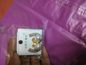 Combo of 2  Elegant Pearl &amp; Crystal Stud E