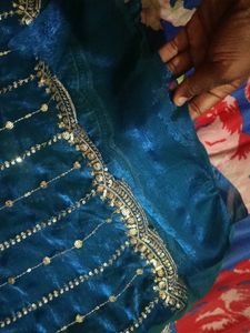 Stunning Teal Embellished saree