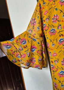 Floral Print Kurta/medium length one piece dress