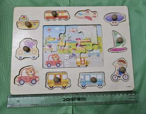 Wooden Peg Puzzle - Vehicles &amp; Transportation