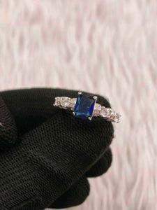 Elegant Blue Stone Ring 925 silver