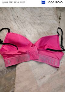 Pink Sports Bra with Glitter Band