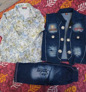 Baby boy Denim Jacket &amp; Pants Set