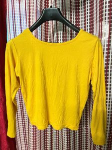 Bright Yellow Long Sleeve Top