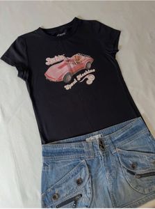 Cute Barbie "Speed Machine" Graphic T-Shirt