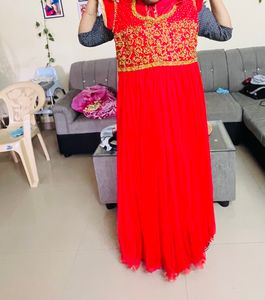 Beautiful Red Anarkali Gown
