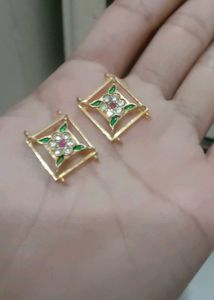 Vintage Gold Plated Floral Earrings
