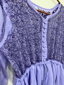 Beautiful Lavender Chikankari Kurta