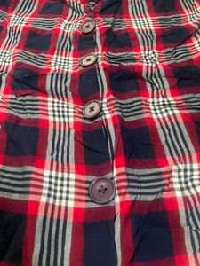 Cute Plaid Button-Up Dress