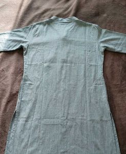 Elegant Sea Green Cotton Kurta L Size
