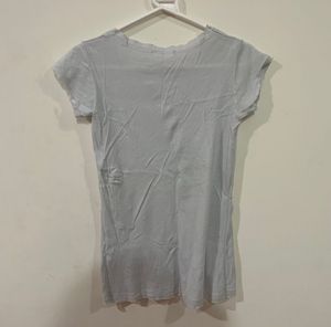 Grey Tinkerbell Embellished Fitted T-Shirt