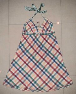 🌸 PROMOD Pastel Plaid Halter Dress – Chic 🌸