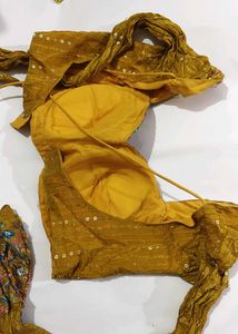 Embellished Mustard Yellow Blouse