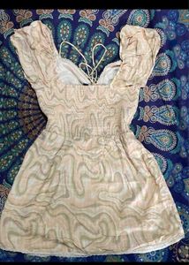 Lightweight Swirl Print Mini Dress