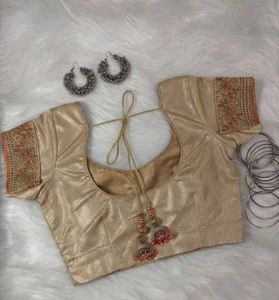 Elegant Gold Embroidered Blouse 💛✨