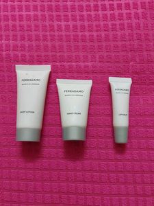 Ferragamo Body Lotion, Hand Cream & Lip Balm Set