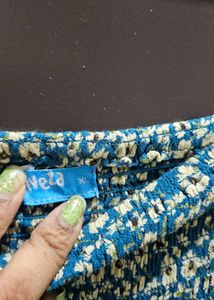Blue Floral Print Maxi Dress