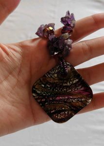 Unique Beaded Necklace with Pendant